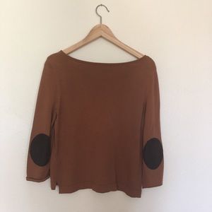 Brown H&M sweater with elbow pads